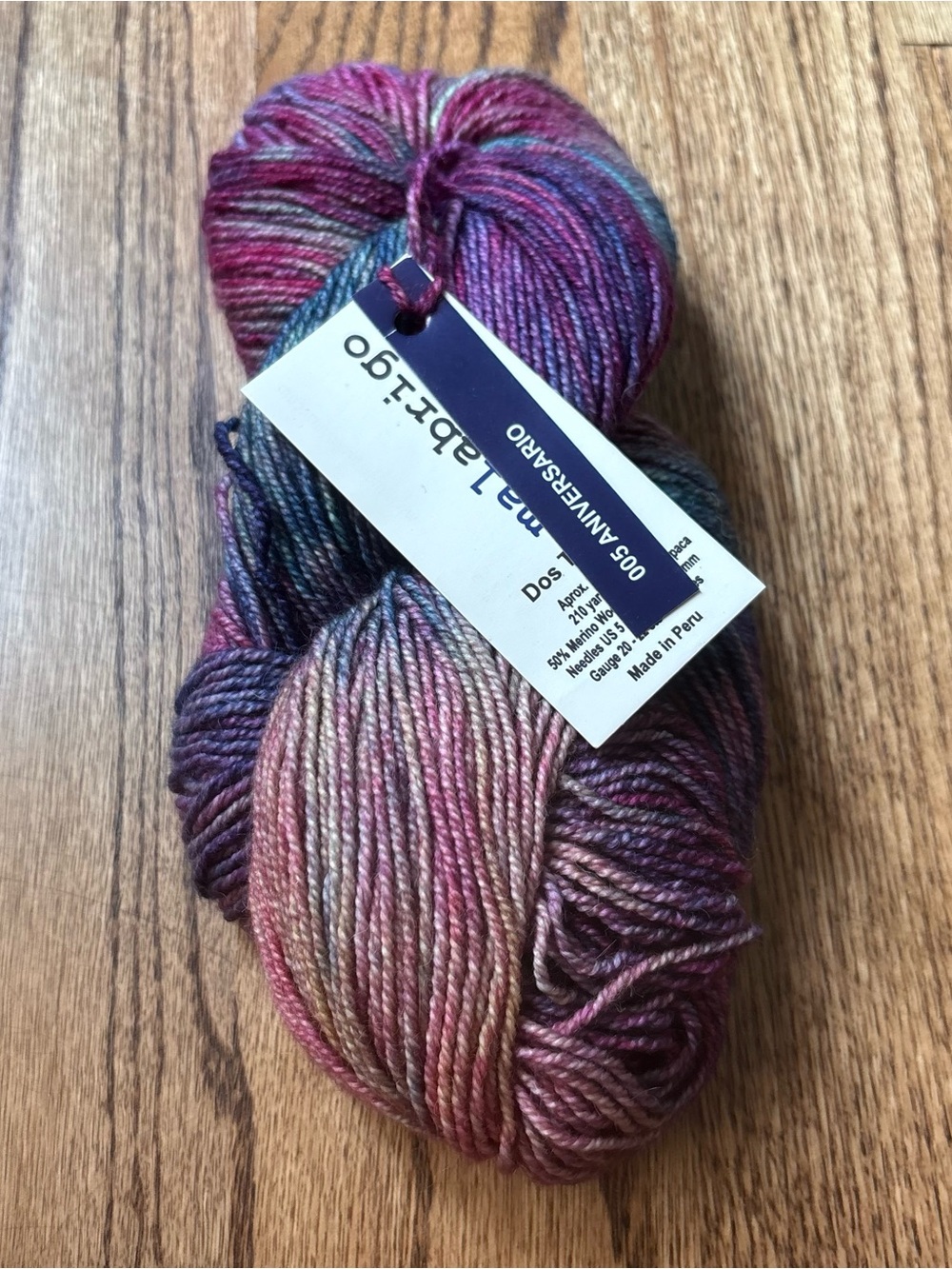 Malabrigo Yarn Dos Tierras Aniversario DK Weight Pink Purple Merino Wool Alpaca
